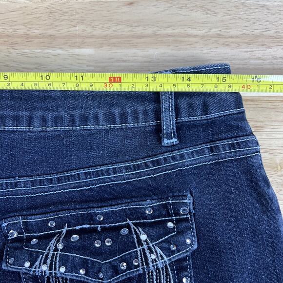 ROMWE Grunge Punk Women's Studded Skull Design Denim Shorts Size XXL Size 14 - Picture 7 of 7